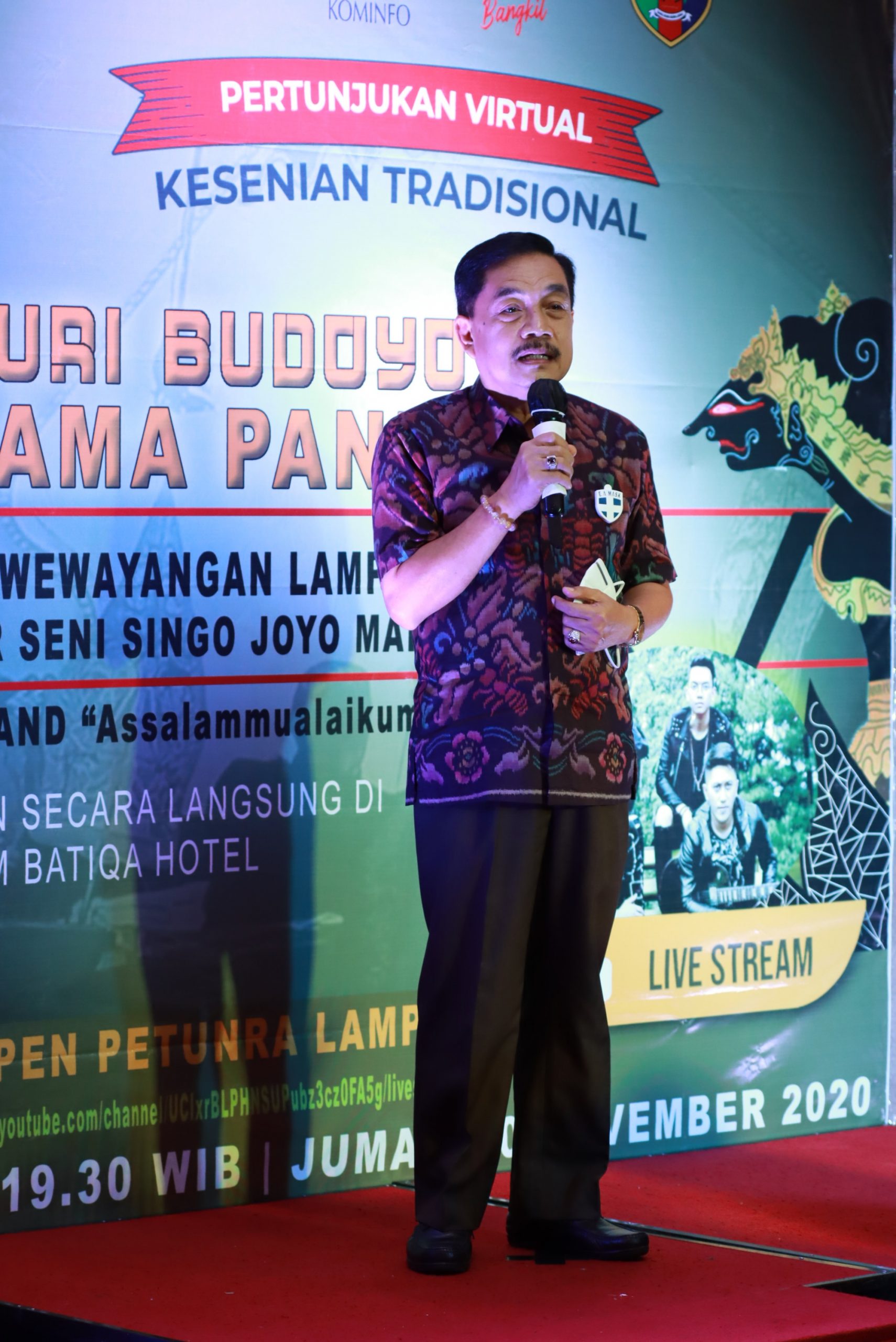 Komite Penanganan Covid-19 dan Pemulihan Ekonomi Nasional (KPCPEN), Kominfo dan Pemprov Lampung Gelar Pertunjukan Virtual Kesenian Tradisional