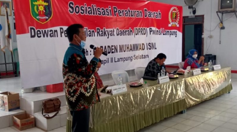 Anggota DPRD Lampung Raden Muhammad Ismail Sosperda Adaptasi Kebiasaan Baru di Suka Damai