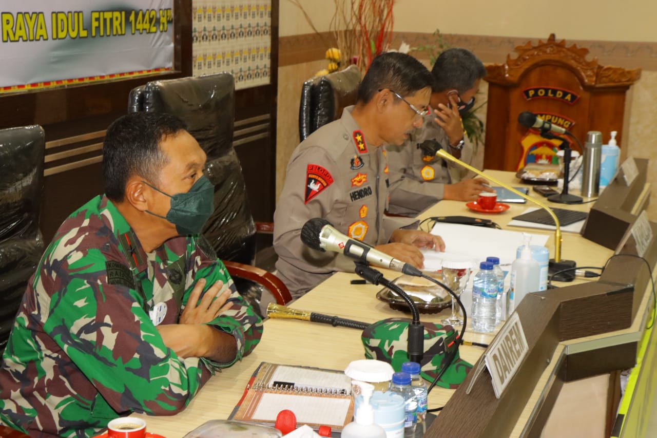 Kapolda Lampung dan Danrem 043/Gatam Perketat Penyekatan Operasi Arus Balik Idul Fitri