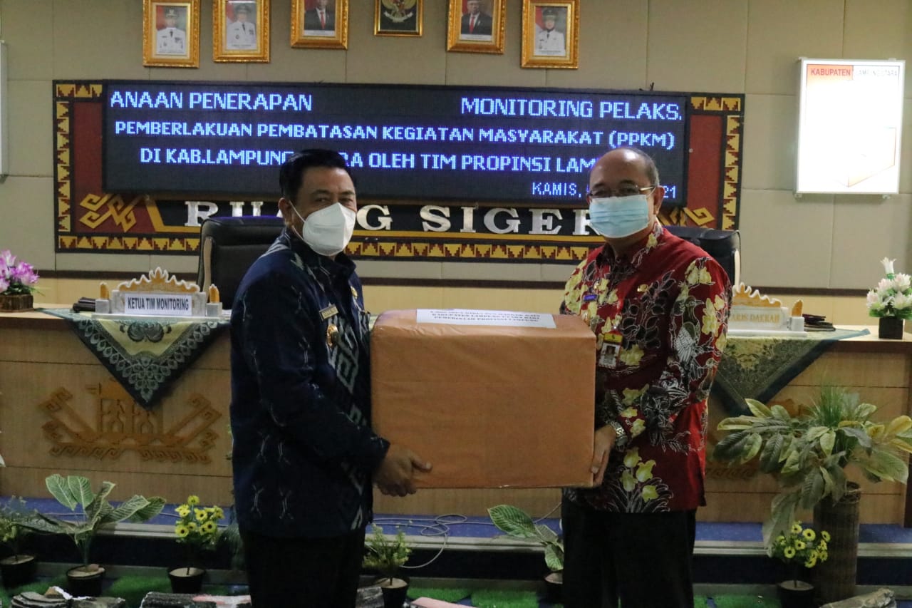 Tim II Pemprov Lampung Lakukan Monitoring PPKM Berbasis Mikro Di Lampung Utara