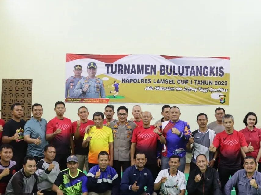 Turnamen Bulutangkis Kapolres Lamsel Cup I dimulai.