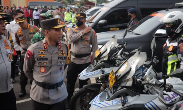 Kapolda Lampung pimpin apel gelar pasukan pengaman Ops Lilin Krakatau 2022