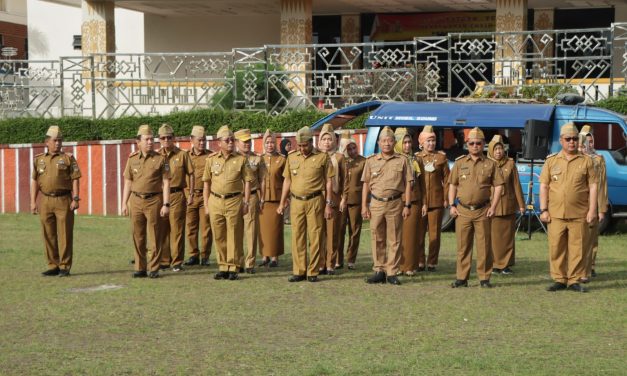 Sekretaris Daerah Provinsi Lampung Pimpin Apel Perdana Tahun 2023 di Lingkungan Pemerintah Provinsi Lampung