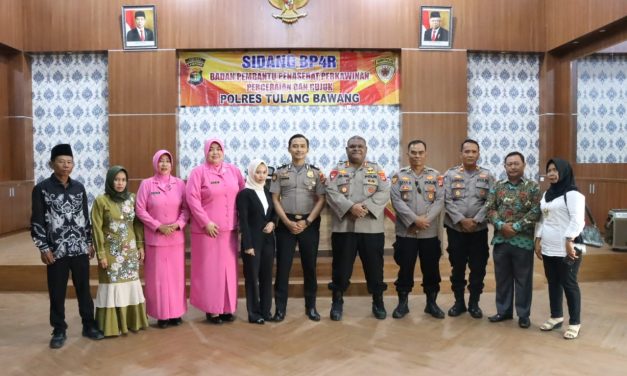 Gelar Sidang BP4R, Ini Pesan Kapolres dan Ketua Bhayangkari Cabang Tulang Bawang