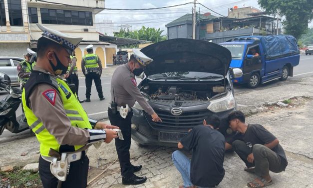 Cegah Kejahatan Jalanan, Sat Lantas Polresta Bandar Lampung Lakukan Razia KRYD