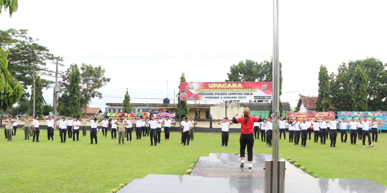 Sinergitas TNI-POLRI, Polres Lamtim Bersama Kodim 0429/LT Melaksanakan Olahraga Bersama