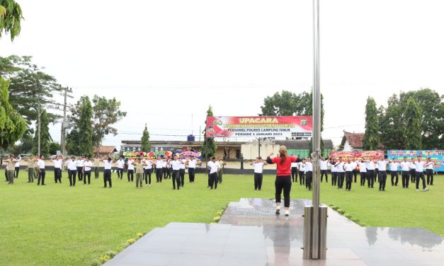 Sinergitas TNI-POLRI, Polres Lamtim Bersama Kodim 0429/LT Melaksanakan Olahraga Bersama