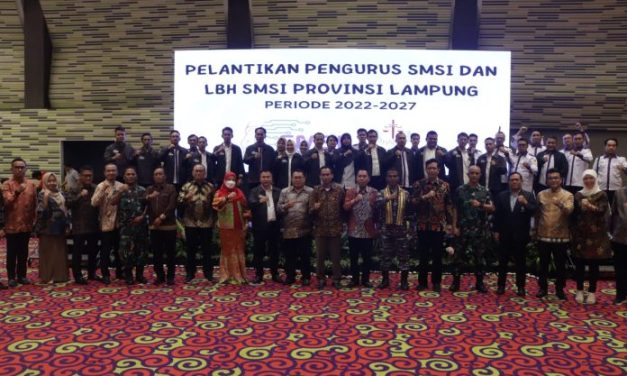 Mingrum Gumay Hadiri Pelantikan Pengurus SMSI Periode 2022-2027