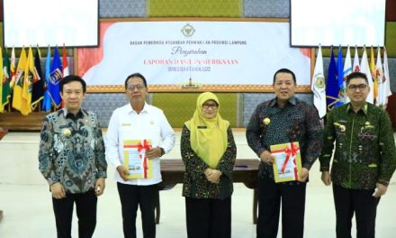 Ketua DPRD Provinsi Lampung Hadiri Kegiatan BPK Perwakilan Provinsi Lampung Serahkan Laporan Hasil Pemeriksaan Semester II Tahun 2022