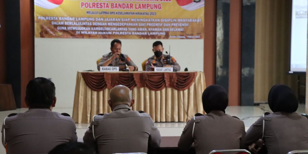 Polresta Bandar Lampung Gelar Lat Pra Ops Keselamatan Krakatau 2023