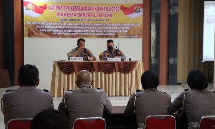 Polresta Bandar Lampung Gelar Lat Pra Ops Keselamatan Krakatau 2023