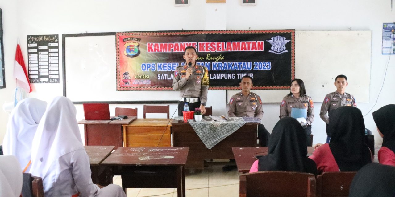 Ops keselamatan, Satlantas Polres Lampung Timur Datangi SMK YPI 2 Way Jepara