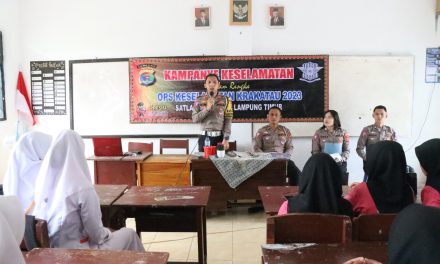 Ops keselamatan, Satlantas Polres Lampung Timur Datangi SMK YPI 2 Way Jepara