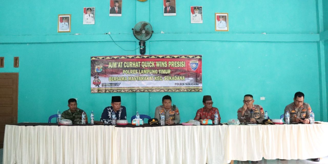 Melalui Program Jum’at Curhat, Polres Lampung Timur Serap Aspirasi Warga