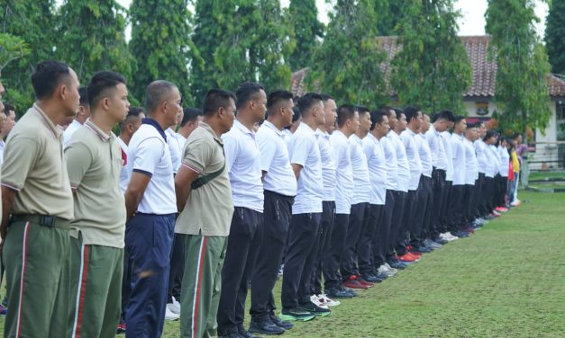 Perkuat Sinergitas, Polres Lampung Utara Gelar Olahraga Bersama TNI dan Forkopimda