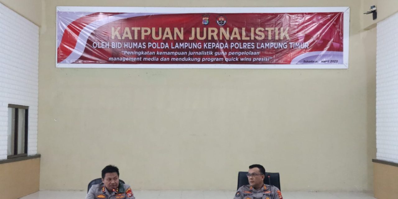 Bid Humas Polda Lampung Gelar Katpuan Jurnalistik Ke Polres Lamtim