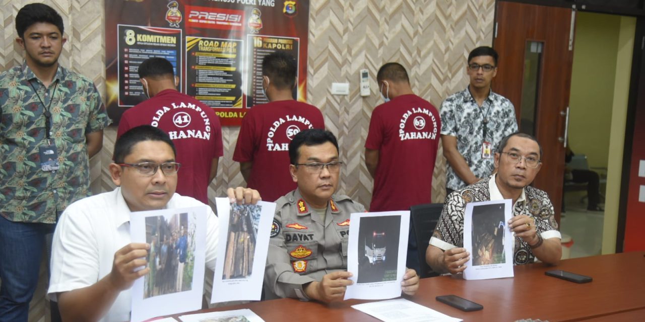 Polda Lampung Ungkap Perdagangan Gelap Kayu Sonokeling Ilegal