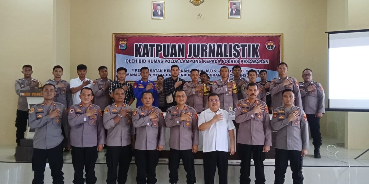 Bidang Humas Polda Lampung Gelar Pelatihan Peningkatan Kemampuan Jurnalistik di Polres Pesawaran