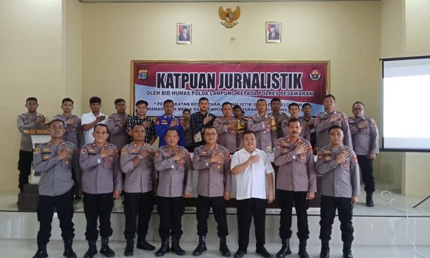 Bidang Humas Polda Lampung Gelar Pelatihan Peningkatan Kemampuan Jurnalistik di Polres Pesawaran