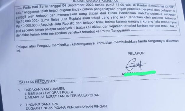 ANGGOTA DPRD TANGGAMUS (AZ) DIDUGA MELAKUKAN KEKERASAN