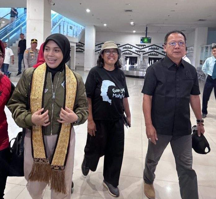 Mingrum Gumay Sambut Kedatangan Isteri Ganjar Pranowo di Bandar Raden Intan II