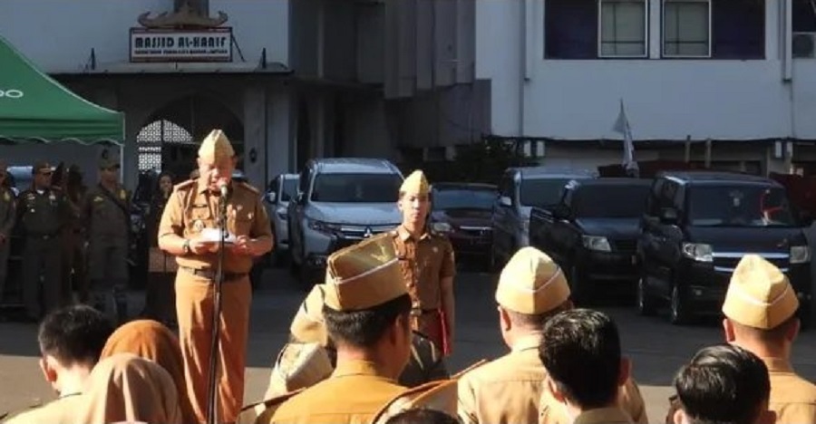 Pemkot Bandar Lampung Laksanakan Upacara HUT Provinsi Lampung Ke-60