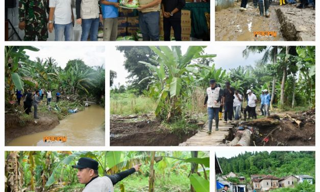 Bupati Dendi Ramadhona Tinjau Warga Terdampak Banjir di Desa Sukajaya Lempasing Teluk Pandan